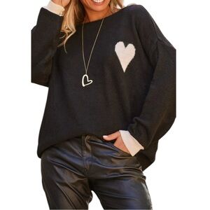 5018. Women's Heart Sweater